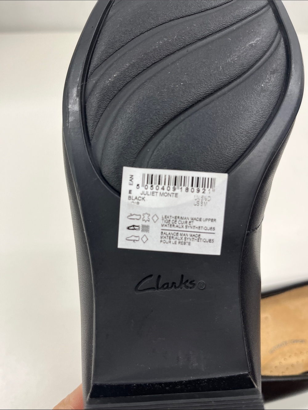 New Clarks Women's Juliet Monte Loafer Black Leather Size 8 - Picture 8 of 8
